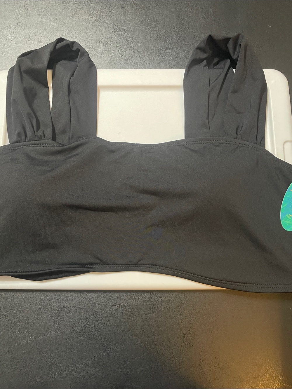 Mynah Black Bralette/ Swim Top Sz. XXL NWT super soft super cute comfy
